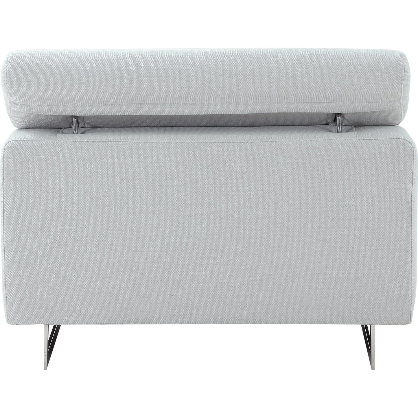 005 SI-2030372 | Additional Silo | Serena Lounge Chair by Pasargad Home in silver. Made from polyester fabric in a modern style.