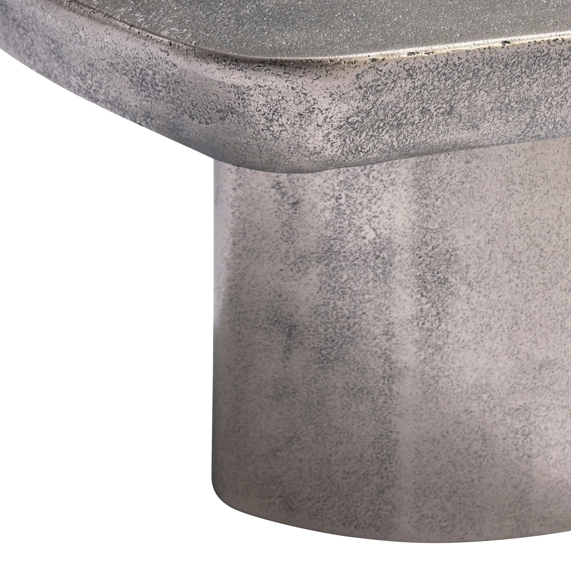 Clawson Cocktail Table by Bernhardt in graphite. Made from aluminum in a modern style.