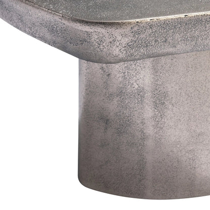 Clawson Cocktail Table by Bernhardt in graphite. Made from aluminum in a modern style.