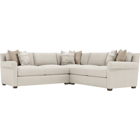3 Piece Barnes Fabric Sectional by Bernhardt in beige, tan. Made from fabric in a unique style.
