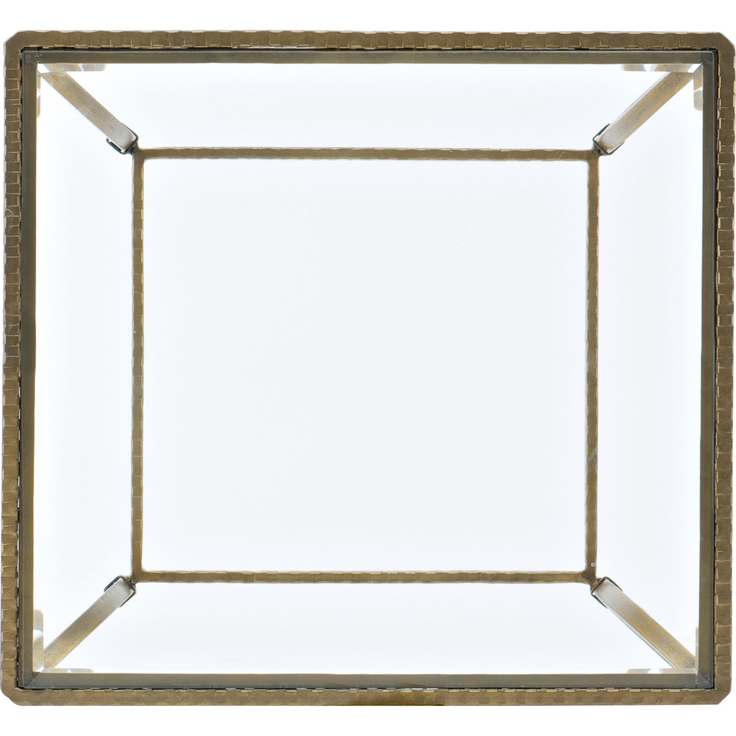 002 SI-1749097 | Additional Silo | Laureng End Table by Hooker Furniture in gold. Made from hammered iron with tempered glass in a modern style.