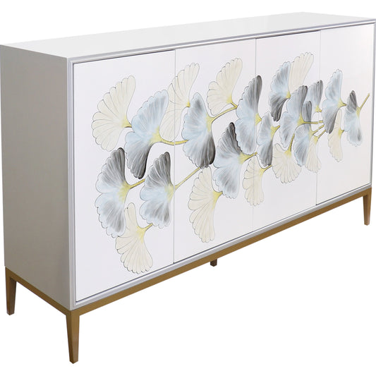 Annabelle Sideboard by Pasargad Home in silver and silver. Made from unique in a transitional style.