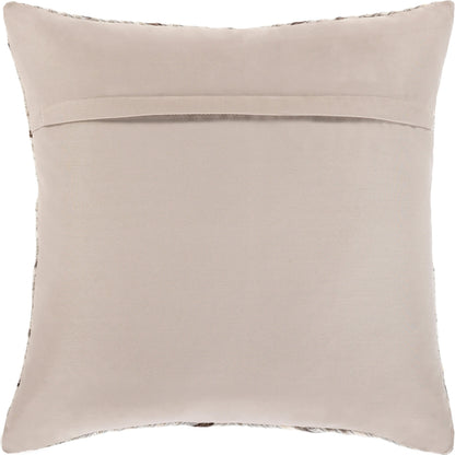Zander Pillow - 7713 by Surya in dark brown, medium gray. Made from 100% hair on hide, 80% polyester, 20% cotton in a transitional style.