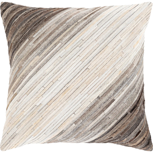 Zander - 23229 by Surya in black, taupe. Made from 100% hair on hide, 80% polyester, 20% cotton in a transitional style.