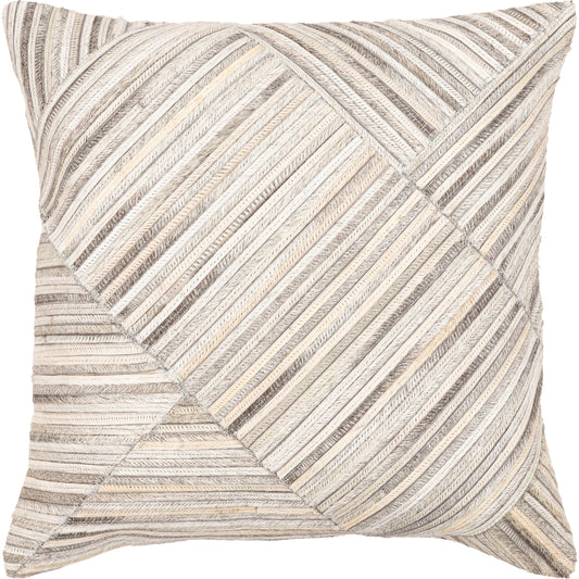 Zander - 29974 by Surya in medium gray, taupe. Made from 100% leather, 80% polyester, 20% cotton in a transitional style.