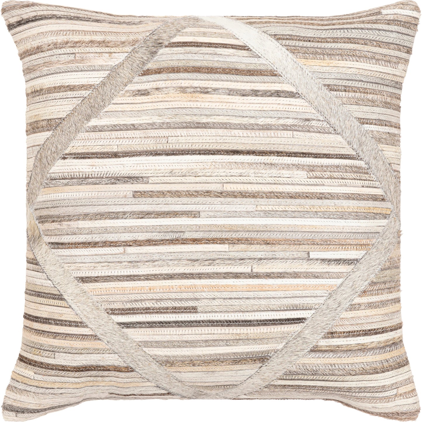 001 SI-1893934,SI-1893935 | Primary Silo | Zander - 29976 by Surya in gray, medium gray, charcoal, tan, cream, light beige. Made from 100% leather, 80% polyester, 20% cotton in a transitional style.