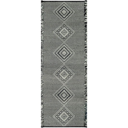 Zanafi Rug - 25465 by Surya in black, white. Made from 100% wool in a unique style.