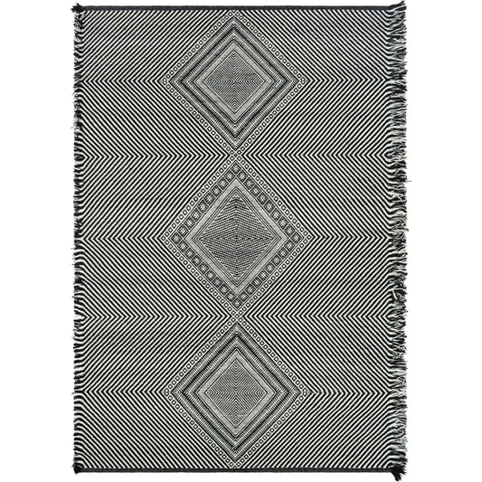 Zanafi Rug - 25465 by Surya in black, white. Made from 100% wool in a unique style.