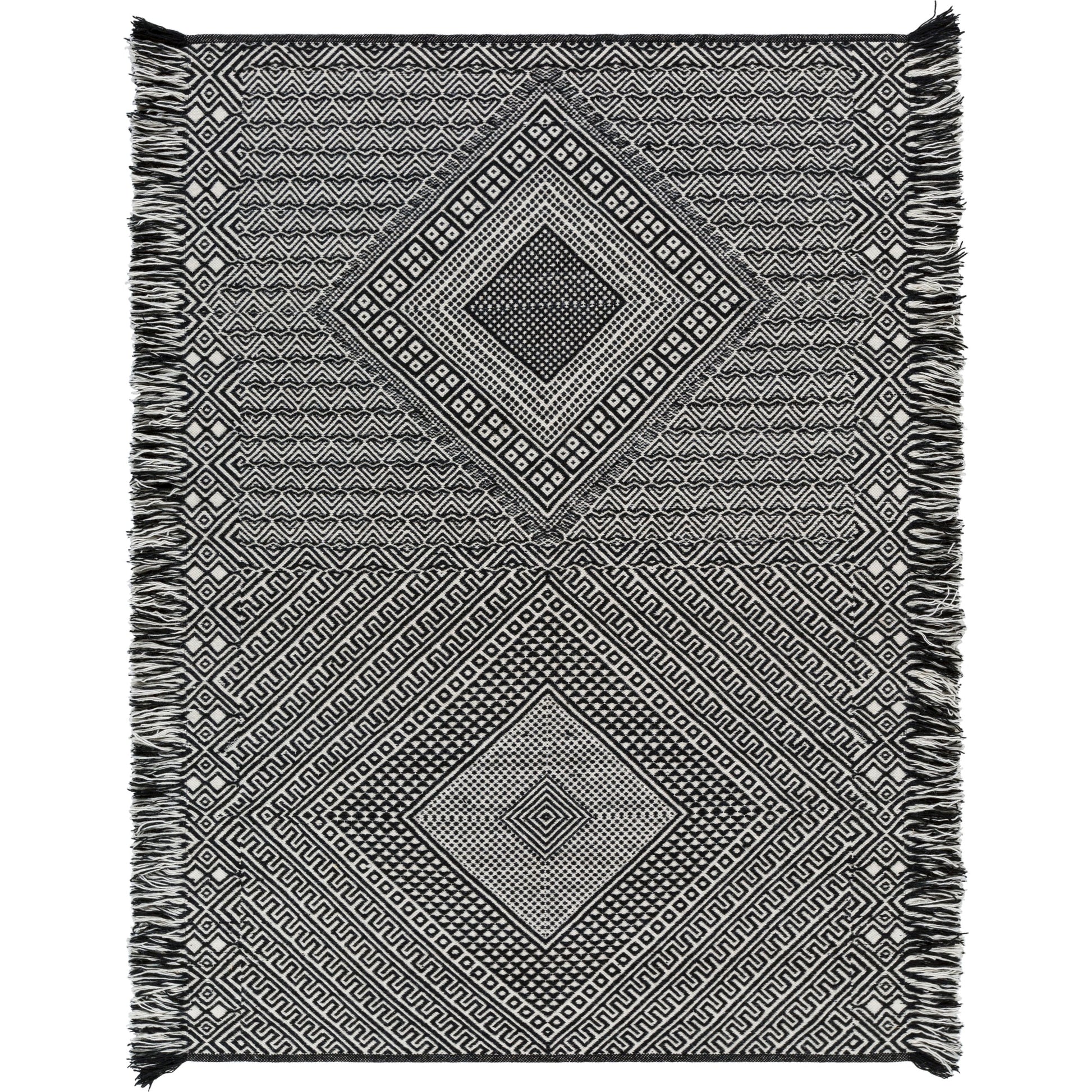 Zanafi ZNF-2303 Indoor/Outdoor Rug by Surya in black, ivory. Made from 100% wool in a unique style.