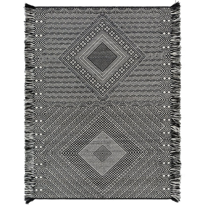 Zanafi ZNF-2303 Indoor/Outdoor Rug by Surya in black, ivory. Made from 100% wool in a unique style.