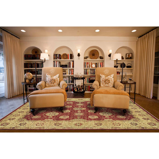 Drake Wool Rug - 6048F by Feizy in red, gold. Made from wool in a unique style.