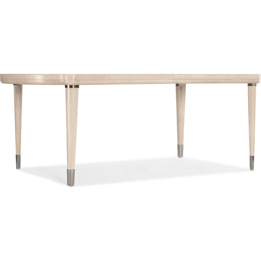 Nouveau Chic Rectangle Dining Table by Hooker Furniture in sandstone. Made from oak veneers, metal in a modern style.