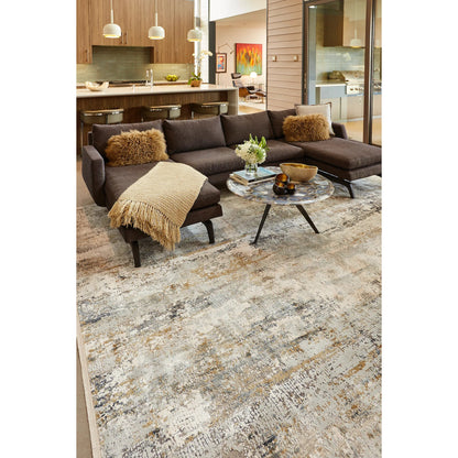 Cadiz Rug - 3887F by Feizy in ivory, gray, gold. Made from viscose, acrylic in a unique style.