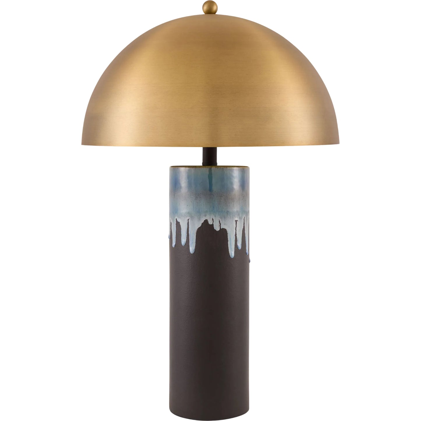 001 SI-2460410 | Primary Silo | Zentara Accent Table Lamp by Surya in translucent, metallic gold, gold, dark blue. Made from ceramic, metal, iron in a modern style.