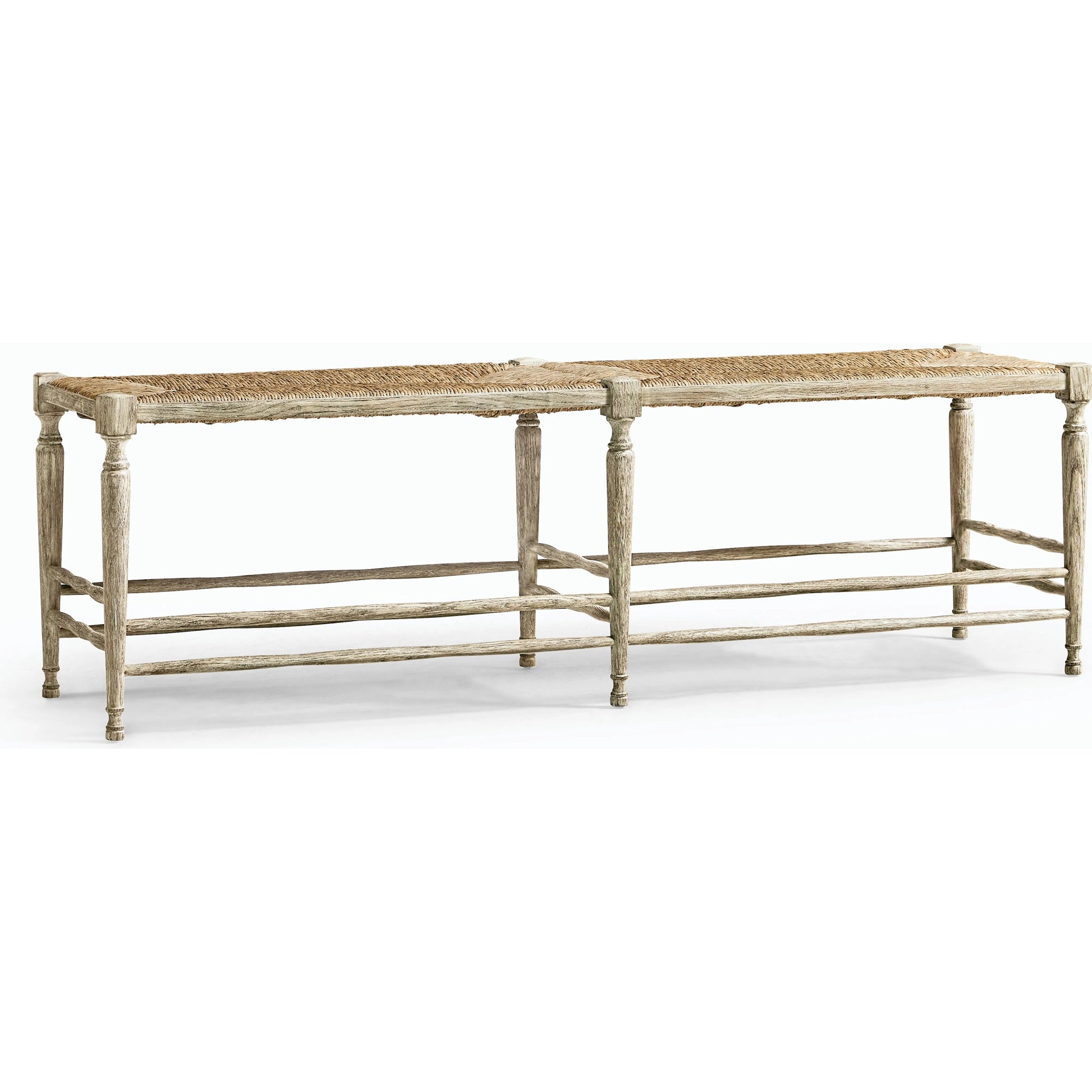 William Yeoward Bodiam Grey Oak Bench by Jonathan Charles in greyed oak. Made from oak in a cottage & farmhouse style.