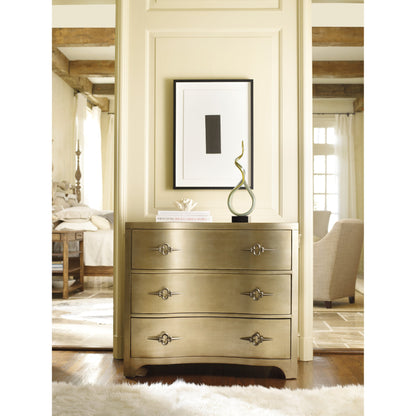 Sanctuary Chest by Hooker Furniture in antique mirror, gold. Made from hardwoods in a modern style.
