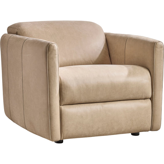 Sierra Leather Power Motion Chair by Bernhardt in beige, tan. Made from leather in a unique style.