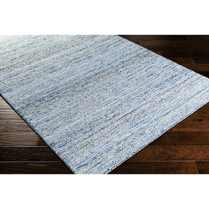 Zola Rug - 1961 by Surya in denim, dark blue, navy, beige. Made from 50% wool, 50% cotton in a unique style.