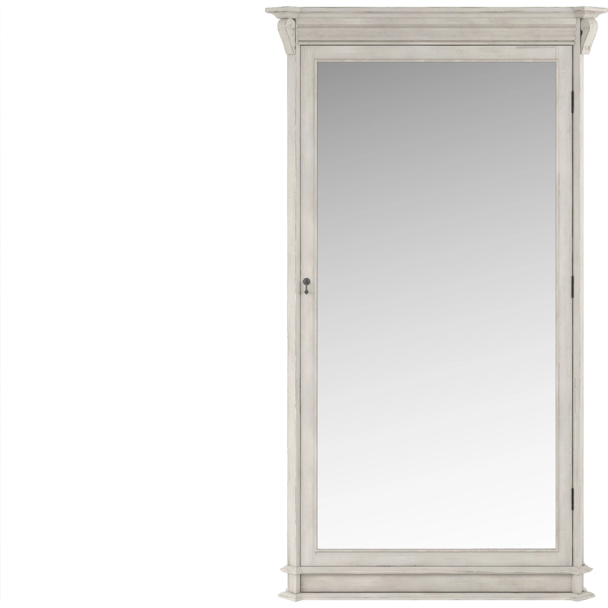Alcove Floor Mirror by A.R.T. Furniture in belgian ivory. Made from acacia solids, maple veneers, mirror in a modern style.