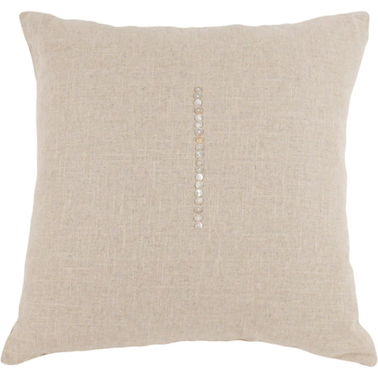 Natural Linen Cushion by Zentique in natural linen. Made from linen in a transitional style.