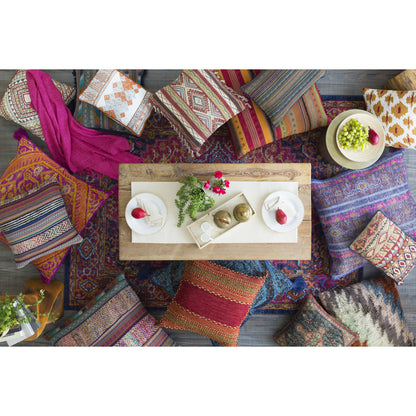 Zahra Pillow - 10499 by Surya. Made from front: 100% wool, back: 100% cotton in a eclectic & global style.