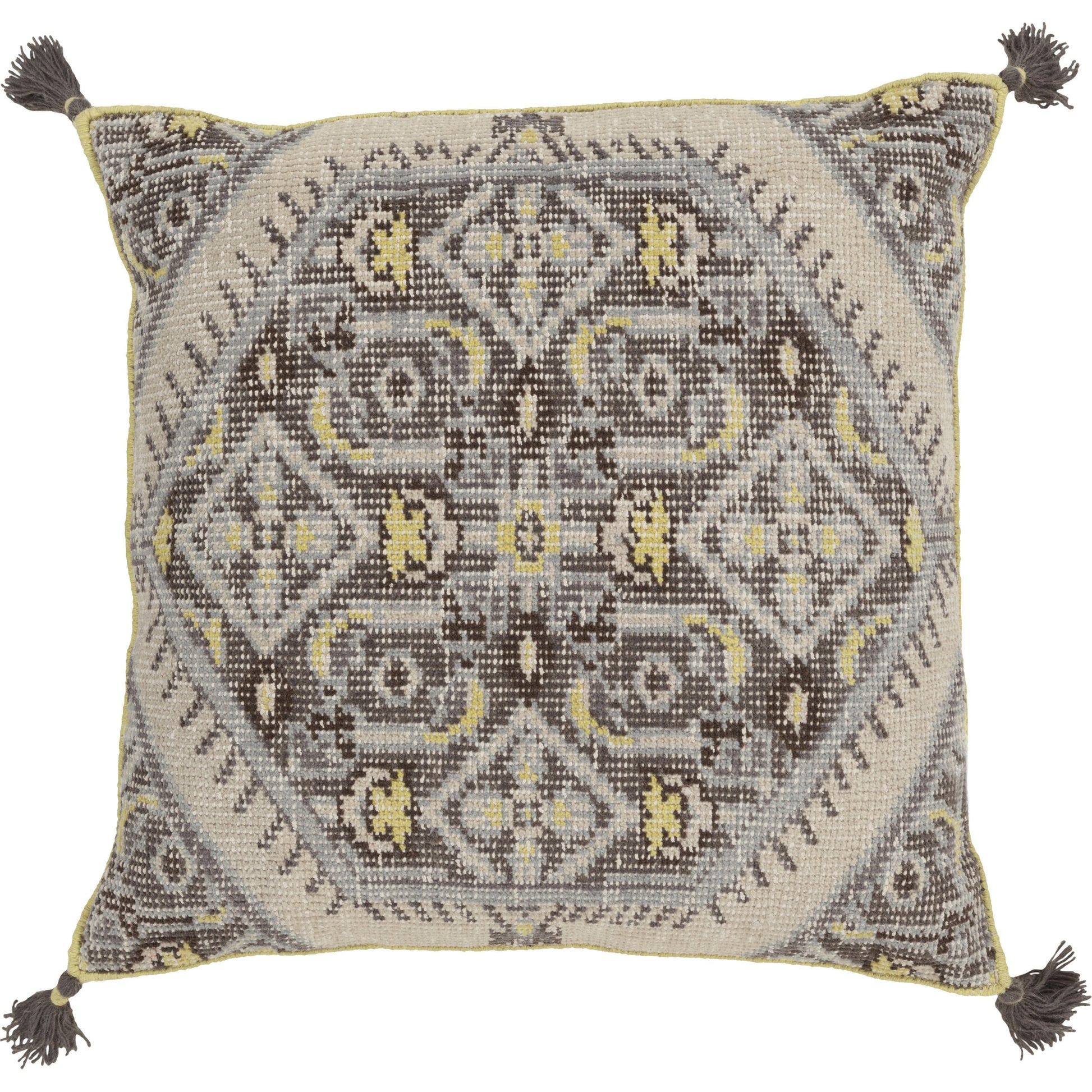 Zahra Pillow - 10499 by Surya. Made from front: 100% wool, back: 100% cotton in a eclectic & global style.