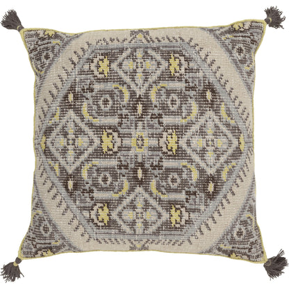 Zahra Pillow - 10499 by Surya. Made from front: 100% wool, back: 100% cotton in a eclectic & global style.