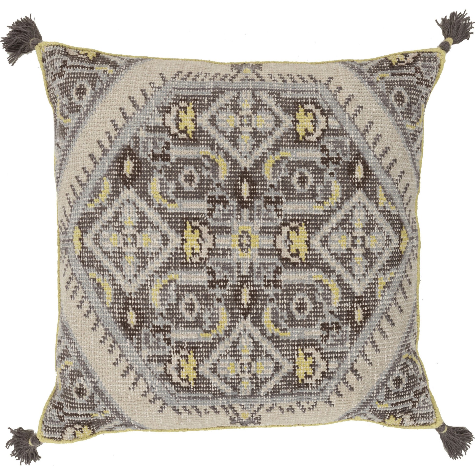 Zahra Pillow - 10499 by Surya. Made from front: 100% wool, back: 100% cotton in a eclectic & global style.