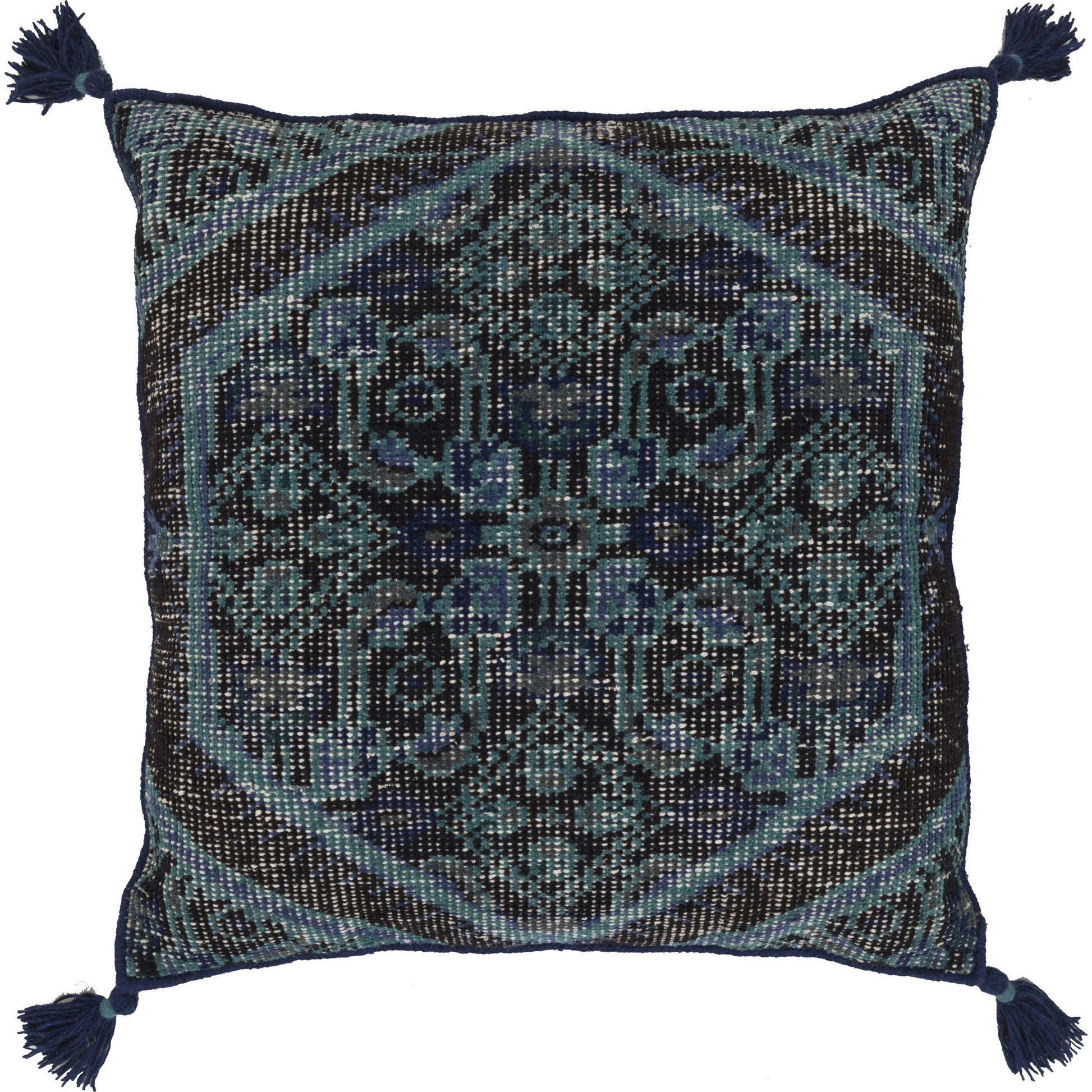 Zahra Pillow - 10499 by Surya. Made from front: 100% wool, back: 100% cotton in a eclectic & global style.