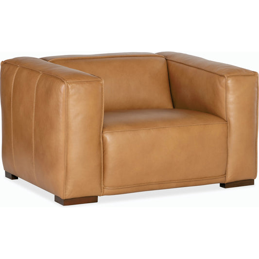 Maria Chair by Hooker Furniture in brown. Made from leather in a modern style.