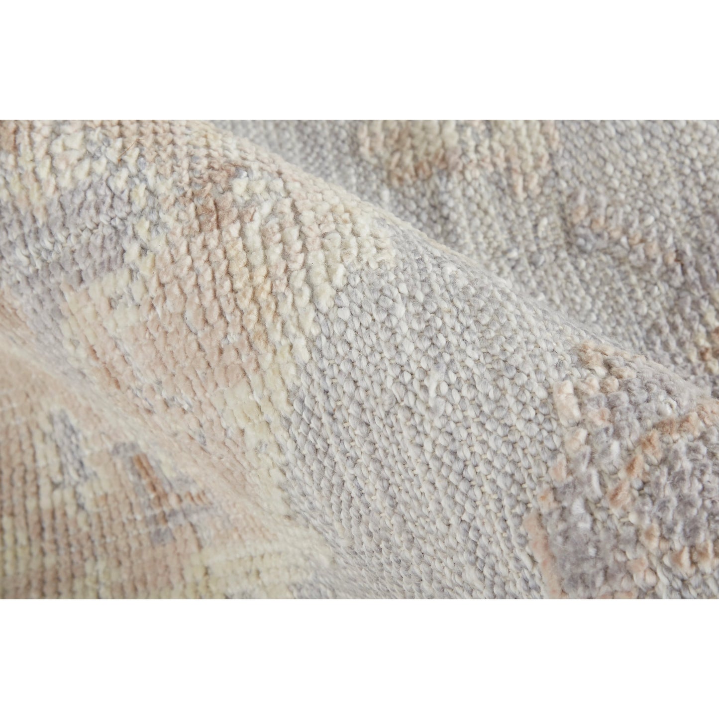 005 SI-1830383,SI-1830384,SI-1830385,SI-1830389 | Closeup | Wendover Transitional Oriental Rug - 6848F by Feizy in ivory, silver, tan. Made from pet in a unique style.