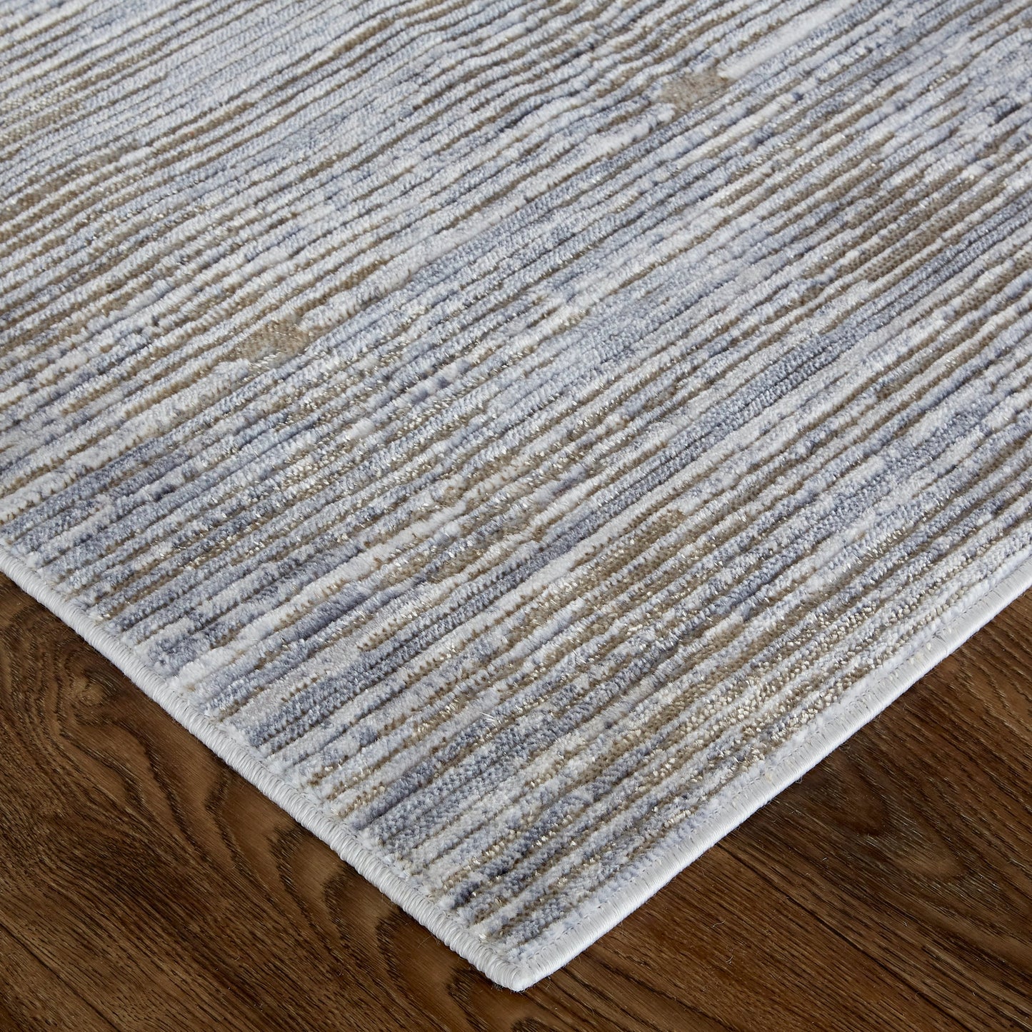 005 SI-2129556 | Closeup | Laina Transitional Rug - 39GAF by Feizy in taupe, silver, tan. Made from unique in a unique style.