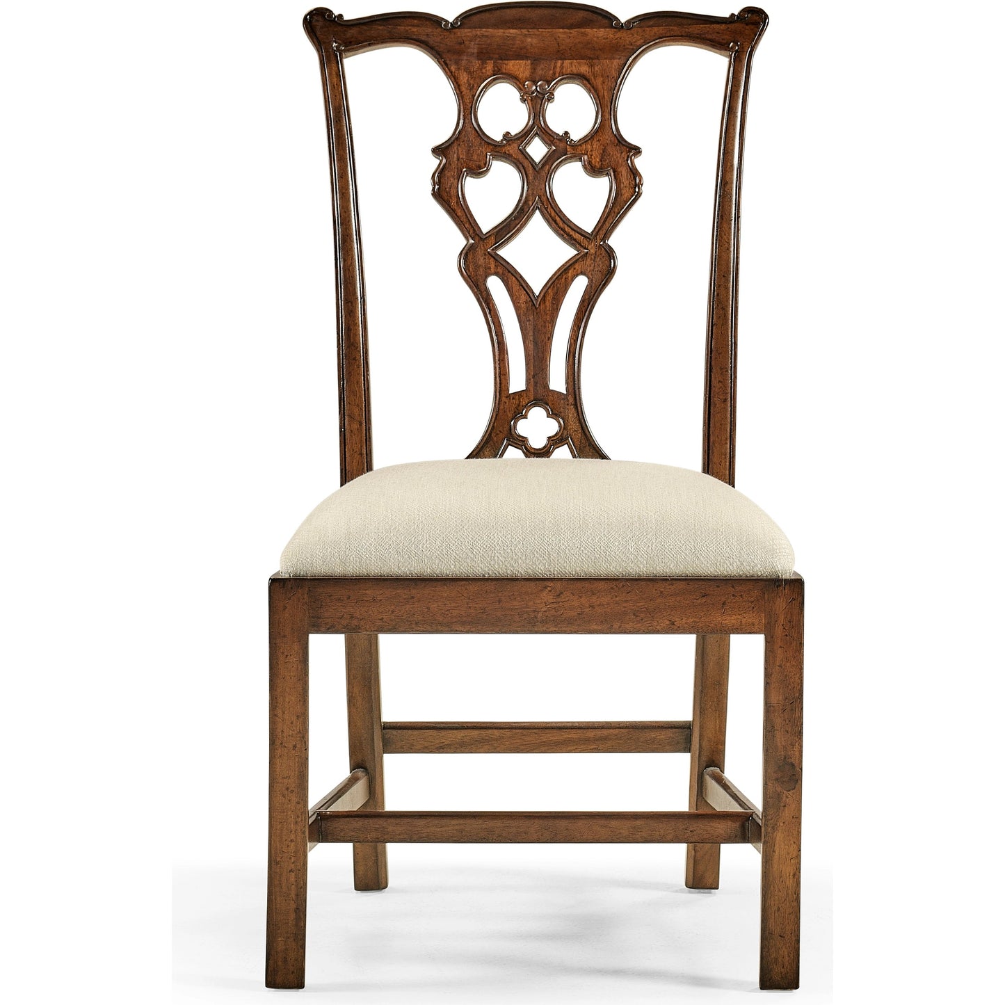 004 SI-1991035 | Additional Silo | Buckingham Chippendale Mahogany Side Chair by Jonathan Charles in medium antique mahogany. Made from acacia in a traditional style.