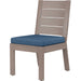 Laguna Outdoor Armless Dining Chair by Sunset West in browns. Made from aluminum in a modern style.