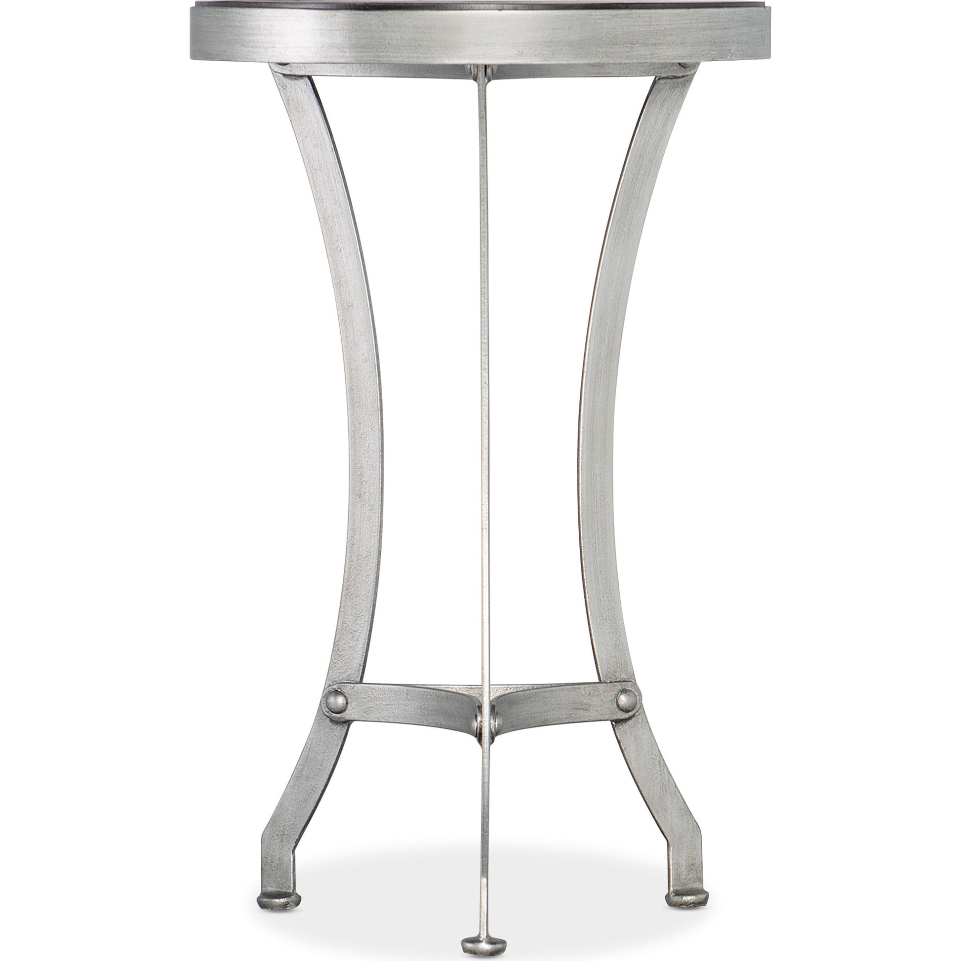 St. Armand Accent Martini Table by Hooker Furniture in black. Made from acacia solids with round metal tube, metal sheet in a modern style.