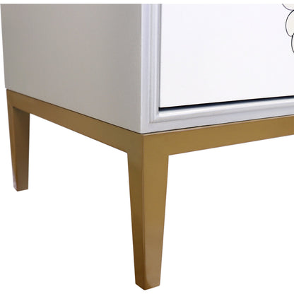 Annabelle Sideboard by Pasargad Home in silver and silver. Made from unique in a transitional style.