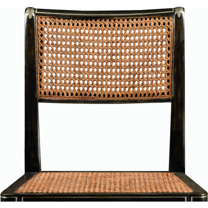William Yeoward Linden Charcoal Wash Dining Side Chair by Jonathan Charles in charcoal wash. Made from acacia in a traditional style.