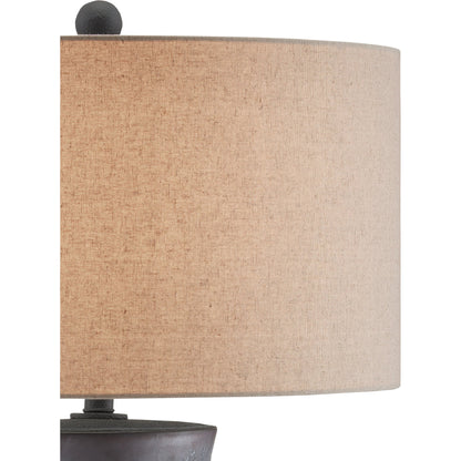 Croft Table Lamp by Currey and Company in charcoal. Made from ceramic in a cottage & farmhouse style.