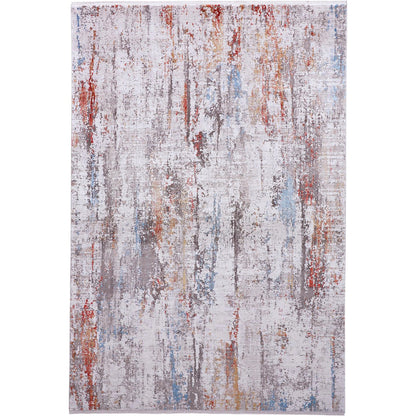 Cadiz Rug - 3903F by Feizy in gray, red, blue. Made from viscose, acrylic in a unique style.