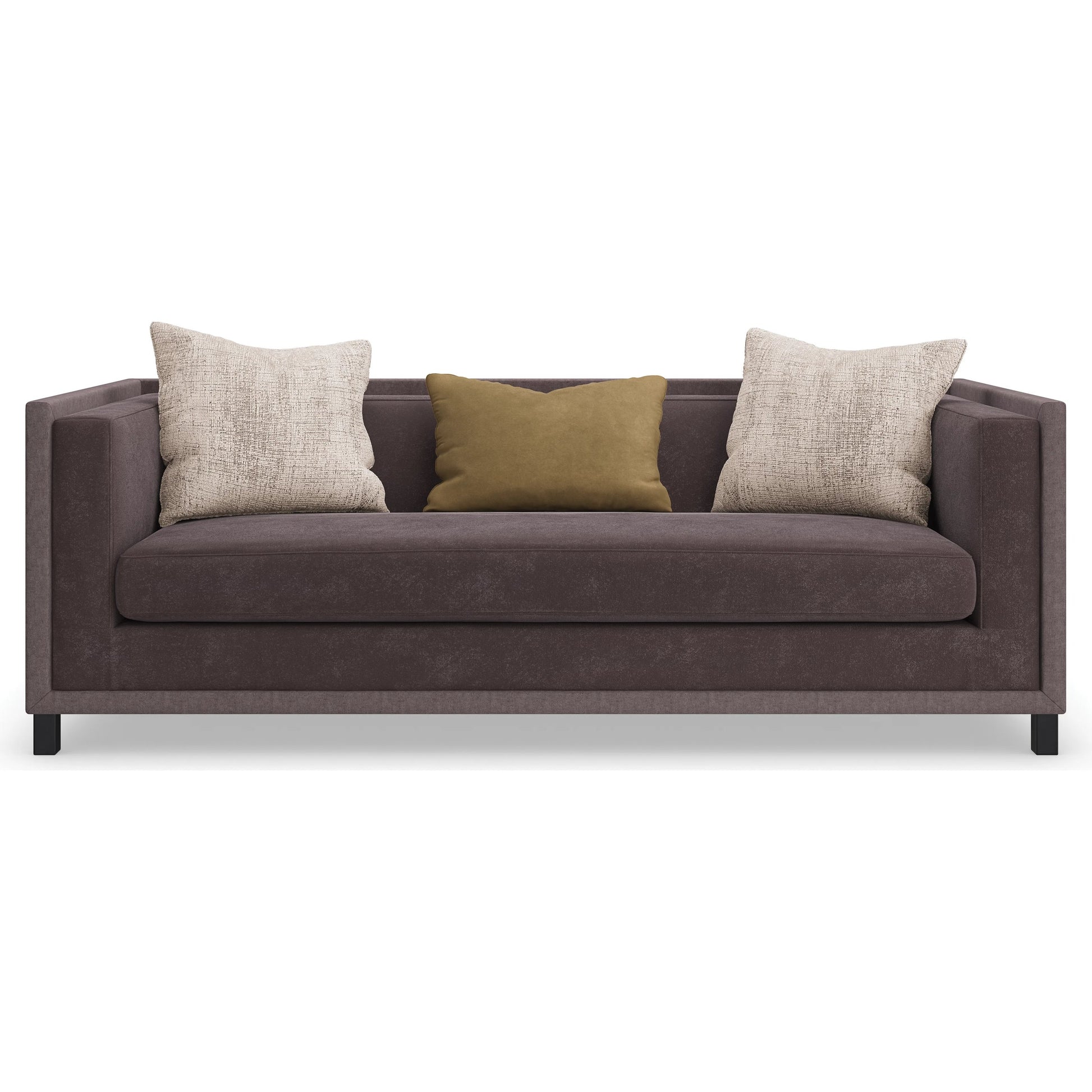 Tuxedo Sofa by Caracole in brushed deep bronze. Made from unique in a unique style.