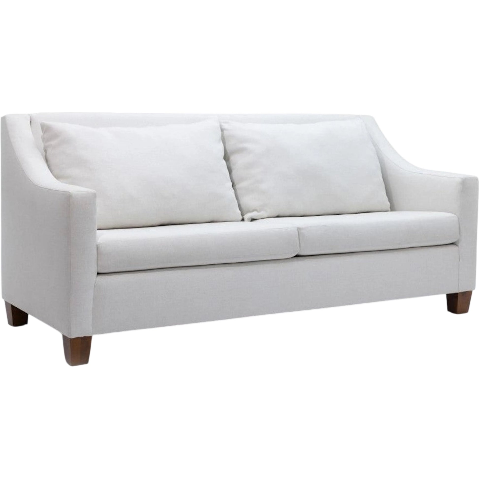 Alden Sofa by Zentique in bone and brown. Made from zr002-hr --- performance in a unique style.