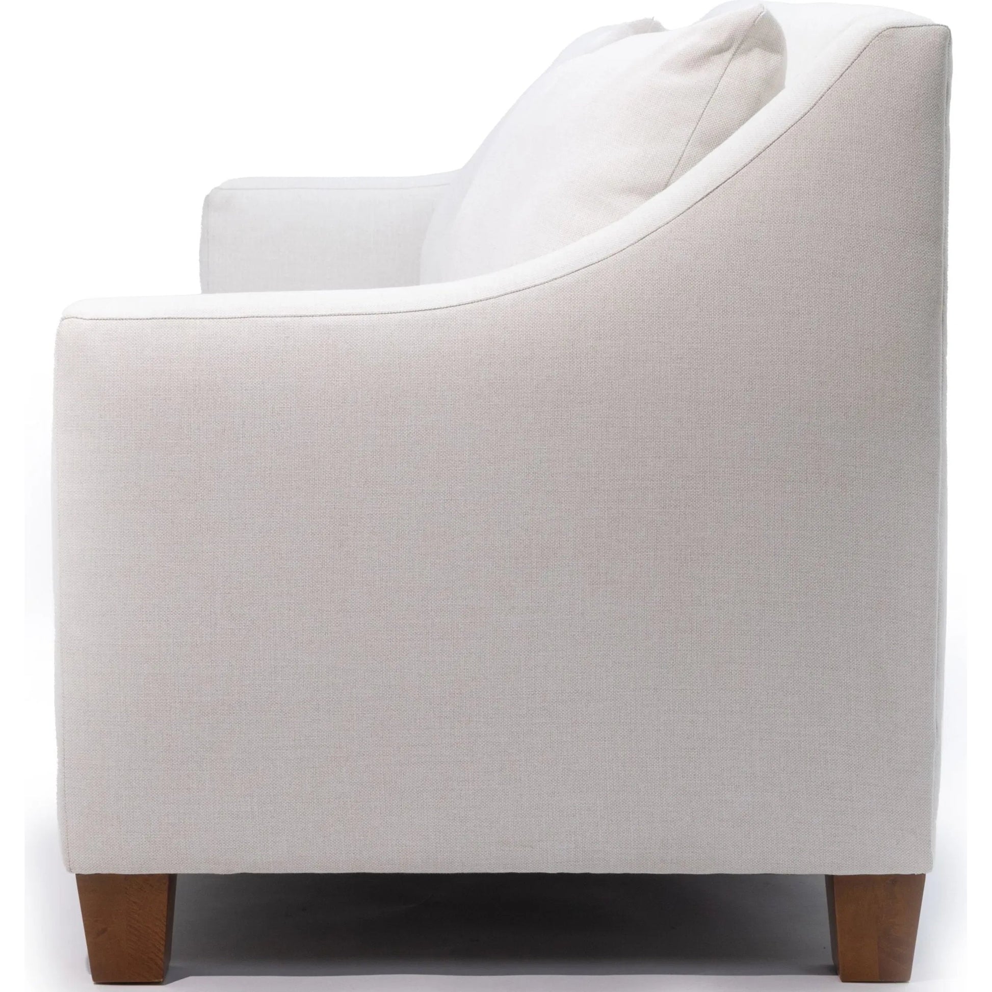 Alden Sofa by Zentique in bone and brown. Made from zr002-hr --- performance in a unique style.