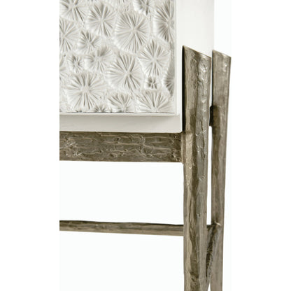 Water Pelagic Cast Metal Bar by Jonathan Charles in bleached oak. Made from oak, cast metal, marble in a modern style.