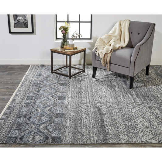 Payton Transitional Diamond Rug - 6495F by Feizy. Made from viscose, wool in a unique style.