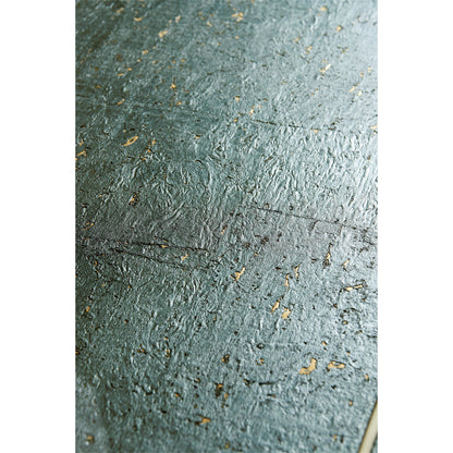 Suberin Cork Bow Front Chest by Jonathan Charles in blue and teal cork wallpaper. Made from beech wood, cork in a modern style.
