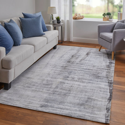 Emory Rug - 8664F by Feizy in gray, taupe, ivory. Made from viscose in a unique style.
