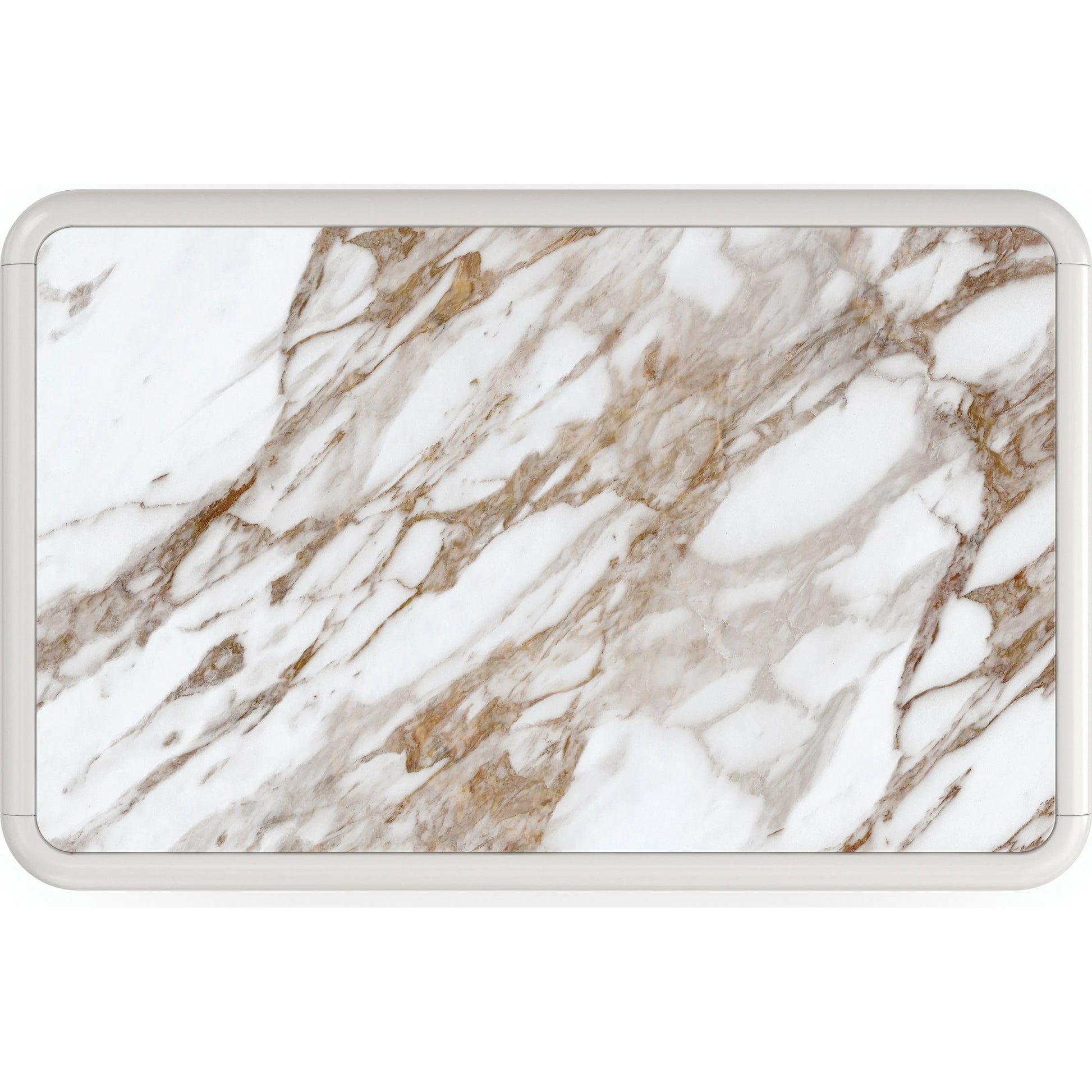 Milos Nightstand by Caracole in almond milk, toasted pecan. Made from acacia, marble, birch in a modern style.