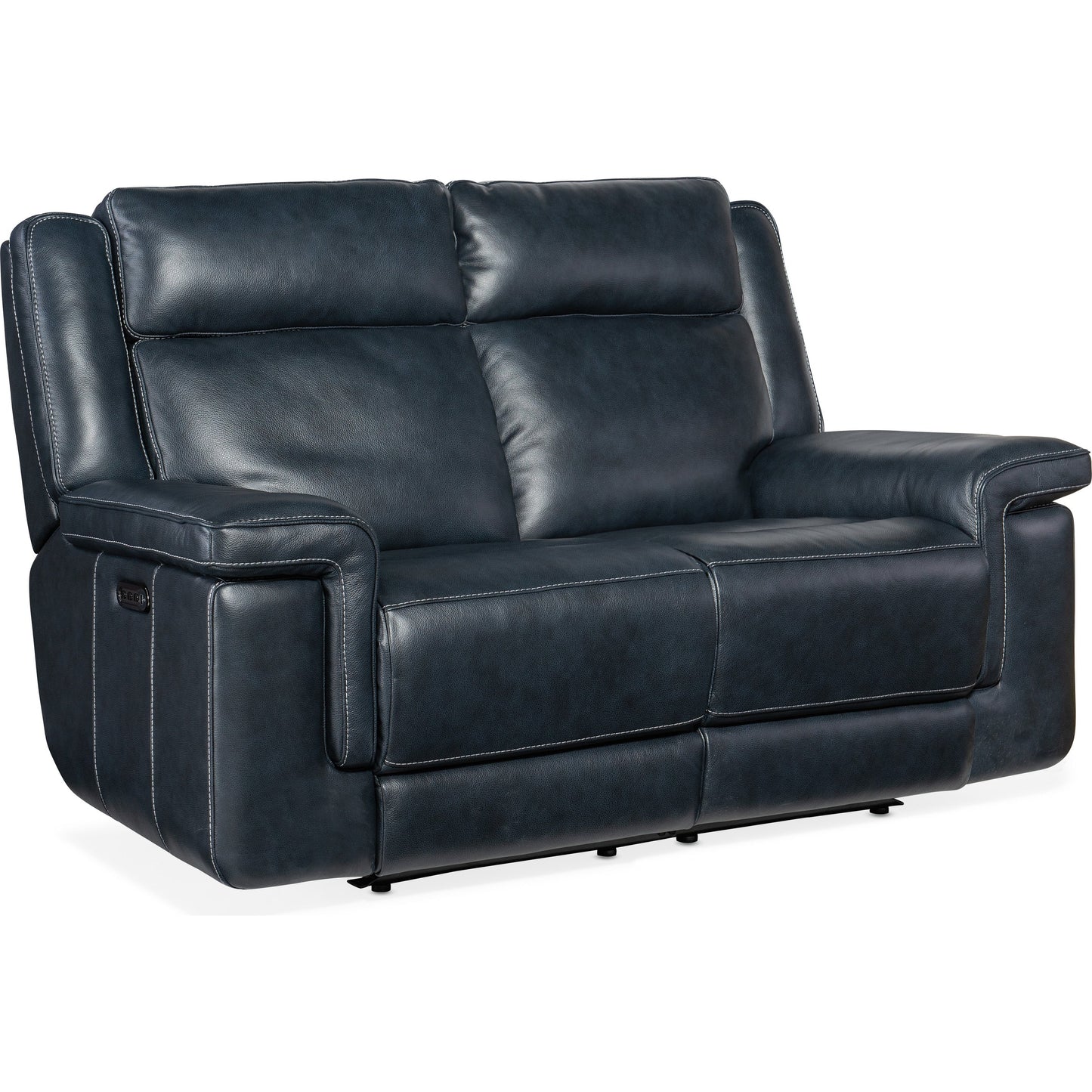 001 SI-1873168 | Additional Silo | Montel Lay Flat Power Loveseat by Hooker Furniture in cosmos cobalt. Made from leather in a traditional style.