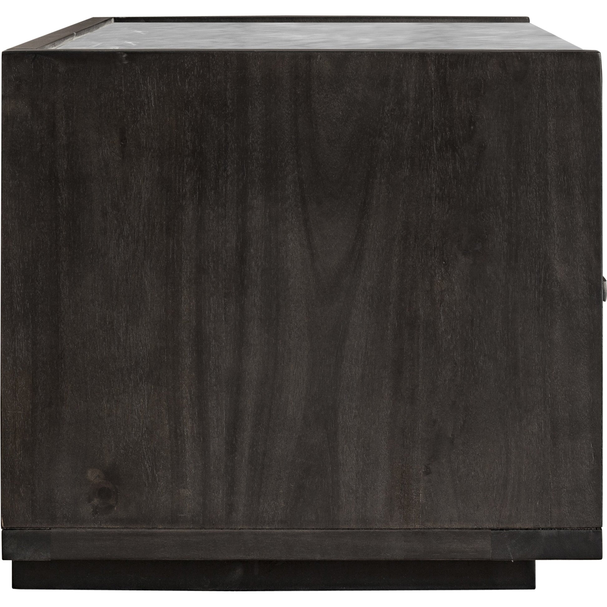 Ashcroft Nightstand by Moe's Home Collection in gray. Made from acacia veneer, white marble top, mdf in a transitional style.