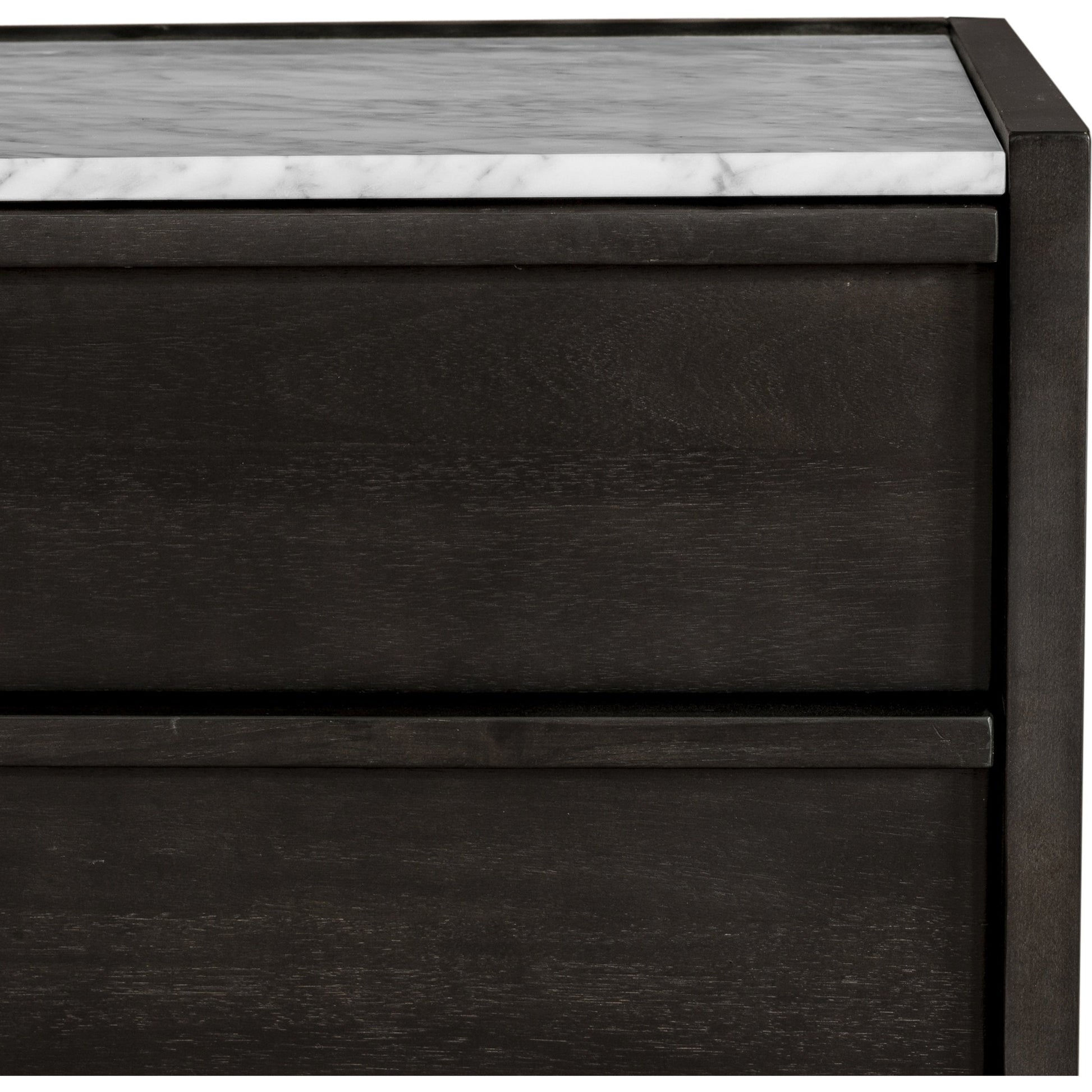 Ashcroft Nightstand by Moe's Home Collection in gray. Made from acacia veneer, white marble top, mdf in a transitional style.